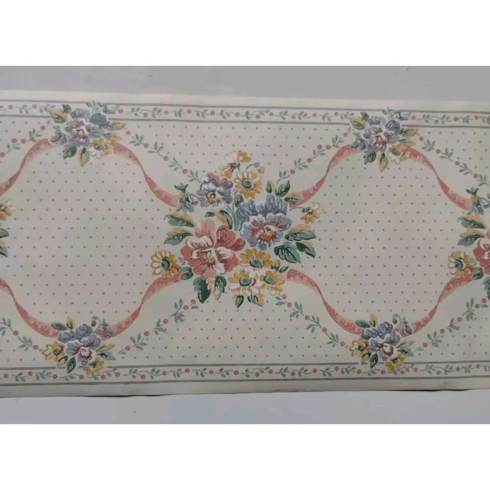 Imperial Pre-pasted Decorative Border - 5yds - Floral Ribbons